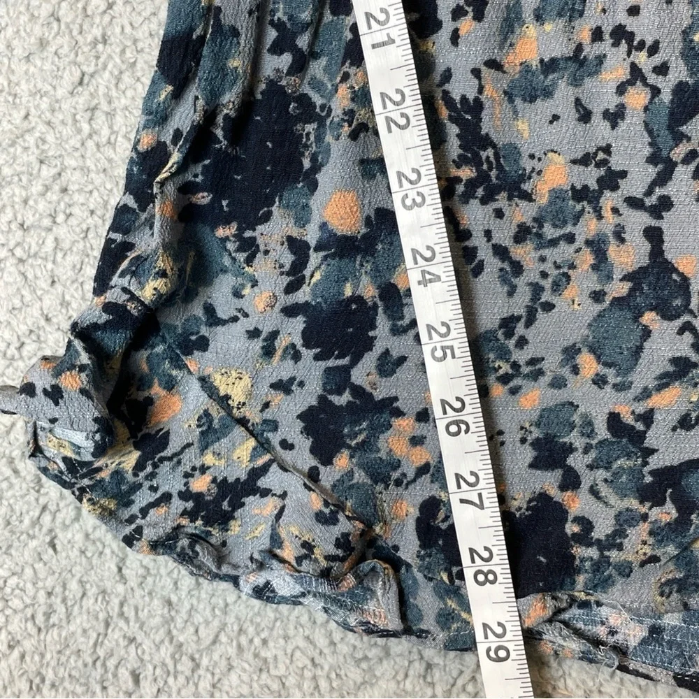Free People‎  Romper Womens Small  All The Right Ruffles Raven Combo Button Back